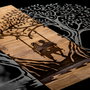 Wallity Eva Escultura de pared Negro y Nogal